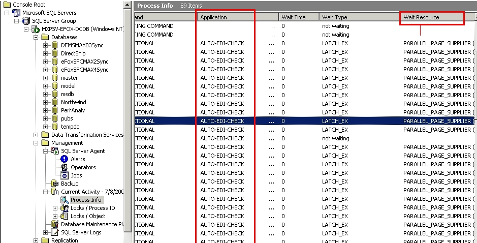 SQL2000中檢視到一個程式spid一樣，在企業管理器中有50多個