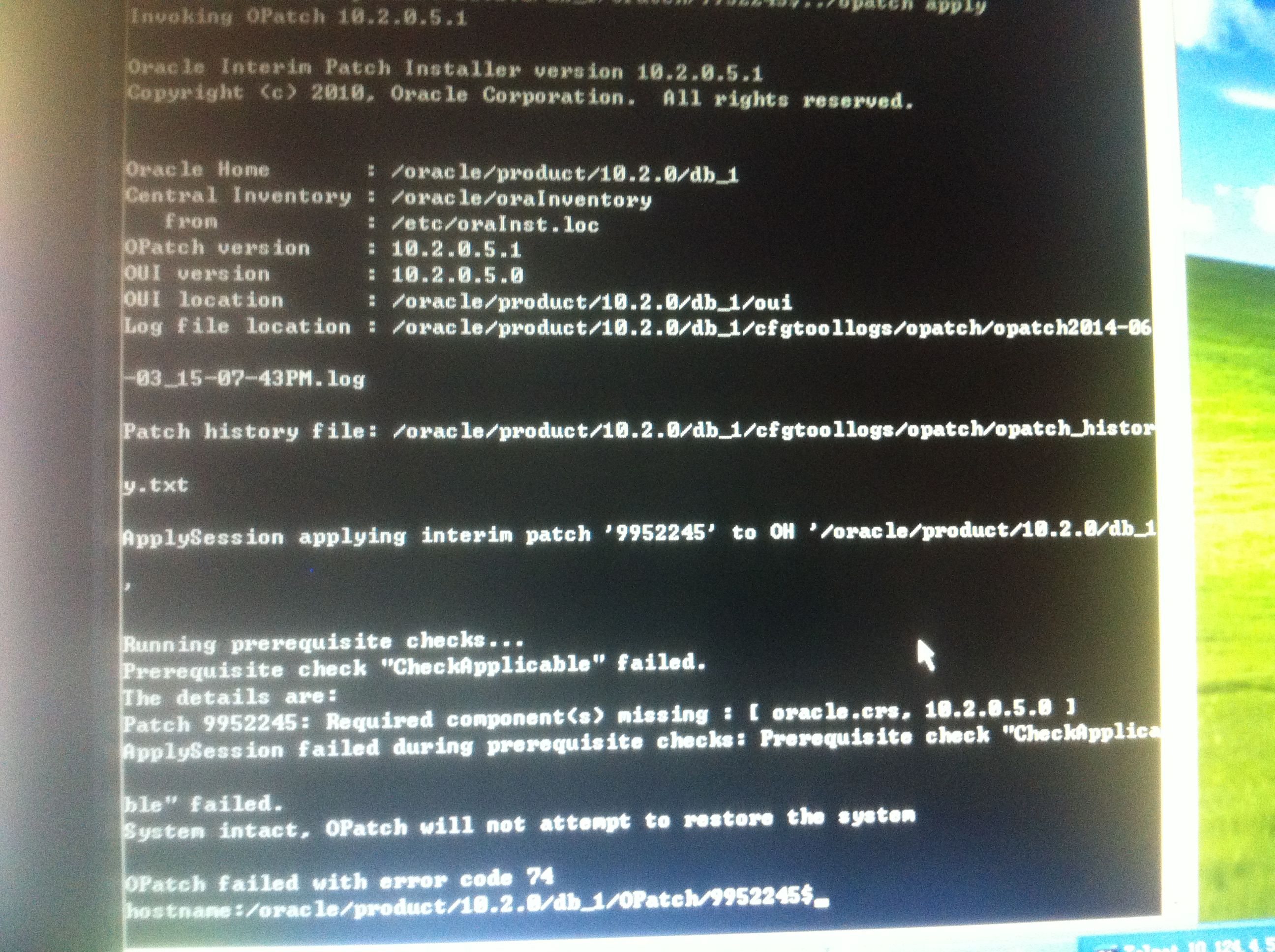 crs-10-2-0-5-2-opatch-failed-with-error-code-74-oracle
